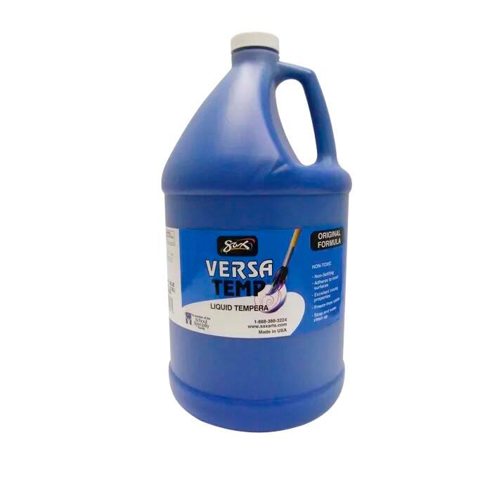 Sax Versatemp Heavy-Bodied Tempera Paint, 1 Gallon, Primary Blue 1440709